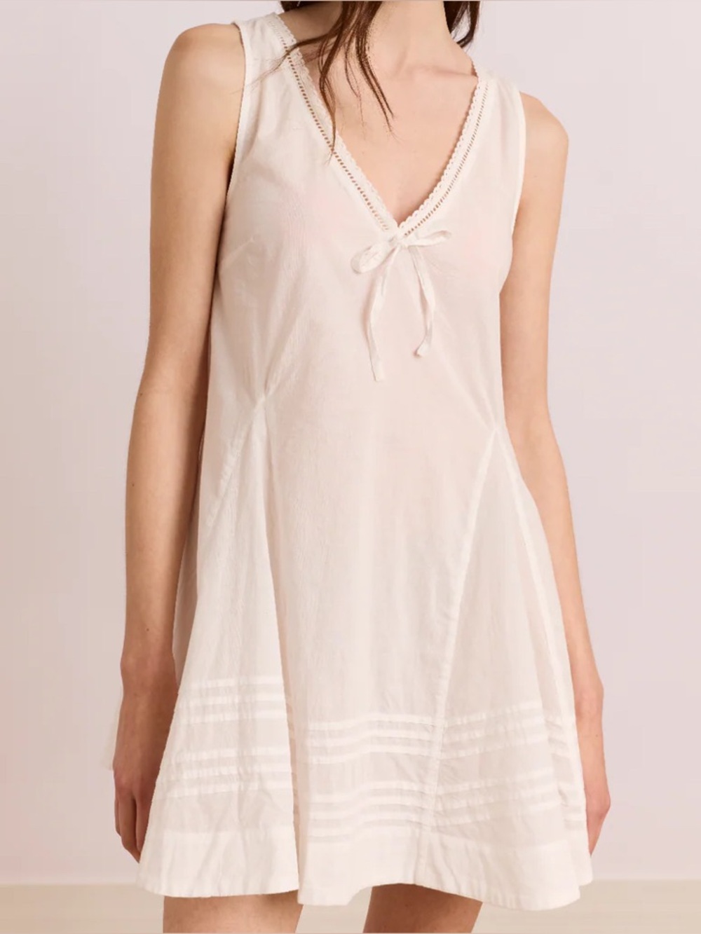 Damson madder Raven Mini Night Dress - White